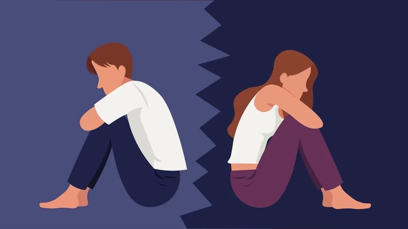 A couple separated